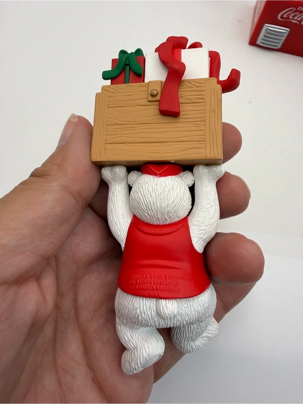 Coca Cola Red & White Polar Bear Ornament Trio